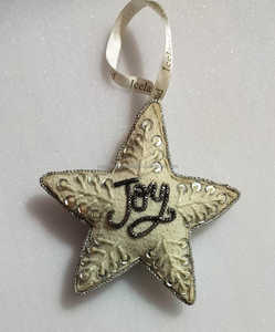 Adorno Navideño Colgante de Acero Inoxidable Bordado a Mano con Diseño de Estrella y Cristales de Estrás, Estilo Moderno, Cristianismo - Product Image 1