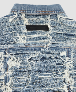 Chaqueta de mezclilla para hombre con efecto lavado a la piedra |   Abrigo Vaquero Informal de Algodón con Estética Vintage - Product Image 5