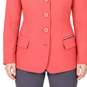 Coral Red Equestrian <b>Jacket</b> for <b>Women</b> Slim Fit Riding Blazer Professional Horse Riding Competition Coat Customized Wholesale - Product Image 5