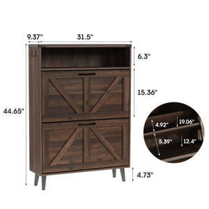 Meuble de salon moderne minimaliste de grande capacité de style européen, armoire à chaussures en bois fermée, murale, personnalisable - Product Image 4