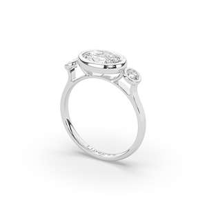1.40Ct Lab Diamond <b>Ring</b> Oval Brilliant Cut 925 Sterling Silver Unique Style <b>Thin</b> Band Lightweight Promise <b>Ring</b> Sustainable Stone - Product Image 5