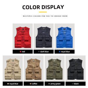 Custom Logo Men's Workwear Vest Multi Pockets Breathable <b>Construction</b> <b>Work</b> Vest <b>Clothes</b> High-end Waistcoat Vest <b>Work</b> <b>Clothes</b> - Product Image 4