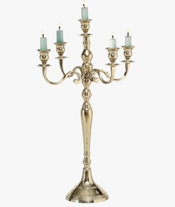 Brass <b>Candelabra</b> Five Arm Candle Holder Home Decoration Durable Metal Stand - Product Image 1