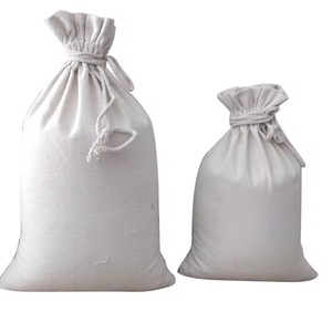 Sac d'emballage alimentaire en coton écologique réutilisable, sacs en tissu tissé pour viande, sacs en coton à cordon avec logo personnalisé, sacs pour céréales - Product Image 5