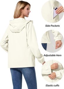 Impermeable, Chaqueta de Lluvia Ligera y Plegable |   Cortavientos para senderismo, ciclismo, correr, pesca, golf - Product Image 2