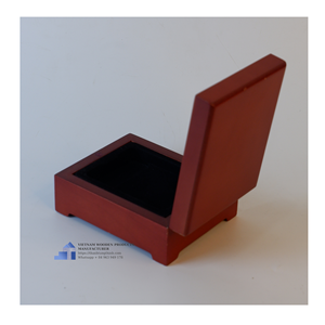 Caja de Joyería de Madera Natural Rectangular Pulida Hecha a Mano, Estuche de Almacenamiento de Regalo para Mesa, Estilo Antiguo con Interior Negro, Hecho en Vietnam - Product Image 5