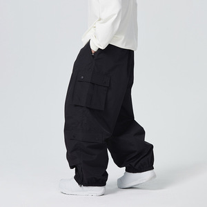 Pantalones de Esquí Impermeables y Transpirables de Talla Grande, Pantalones de Snowboard de 3 Capas, Cierre de Cremallera a Prueba de Viento, Ropa de Invierno Cálida para Exteriores - Product Image 3