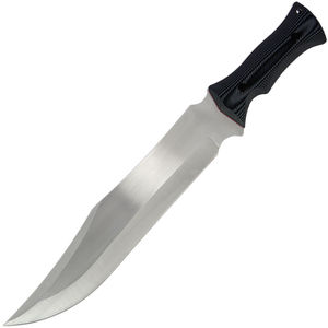 Cuchillo de Caza Grande Hecho a Mano con Hoja Dentada de Acero Inoxidable, Mango de Micarta y Funda de Cuero, Personalizable OEM, Cuchillo de Camping - Product Image 1