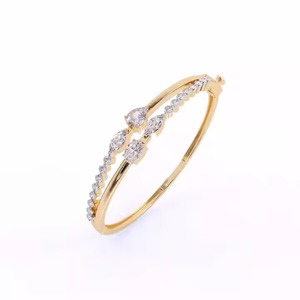 Customized Round Shape Lab Grown Diamond Bracelet Bezel Setting 18K White Gold Diamond Bracelet for Both <b>Men</b> and Women - Product Image 2