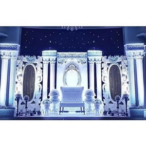 Magnifiques décors de scène de mariage asiatique, ensemble de décorations élégantes pour scène de mariage asiatique, ensemble de décorations de scène de mariage anglais, en promotion en Australie - Product Image 1