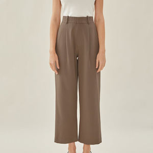 Pantalones de yoga personalizados para mujer, de cintura alta, elásticos, con botones, estilo casual, con bolsillos de solapa, estilo flare, para el trabajo y la calle. - Product Image 6