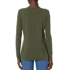 T-shirt de sport pour femme à manches longues, respirant, en coton, avec trous pour les pouces, logo personnalisé, OEM, idéal pour la course et le fitness - Product Image 4