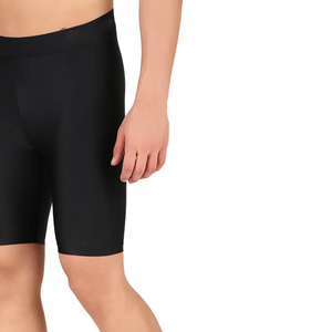 Shorts de compression noirs pour hommes, style sportif, séchage rapide, spandex, polyester, taille élastique, longueur Bermuda - Product Image 2