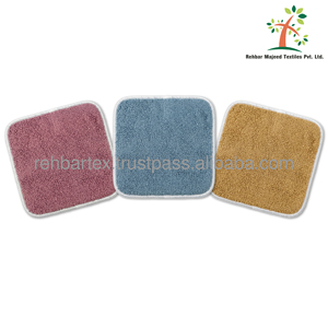 Lingettes en tissu 100% coton, extra douces, durables, absorbantes, plusieurs couleurs et taille personnalisée, utilisation polyvalente - Product Image 2