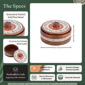 Boîte chauffe-pain en bois avec revêtement en émail |   Accessoire de cuisine contemporain fait main, isolé et antiadhésif - Product Image 6