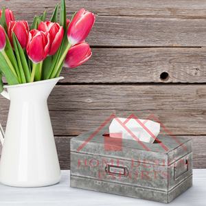 Porte-boîte à mouchoirs rectangulaire en acier galvanisé - Product Image 2