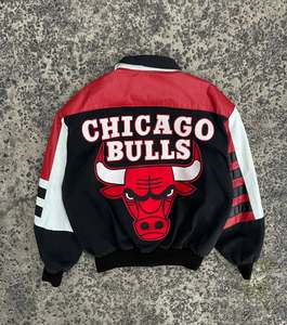 แจ็คเก็ตหนังสไตล์วินเทจ แบรนด์เจฟฟ์ แฮมิลตัน ชิคาโก แชมเปี้ยนชิพปี 1995 - Product Image 2