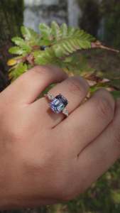 Cushion Cut Sapphire Ring Prong Setting Women's Engagement Classic Gemstone Ring IGI Certified - Product Image 5