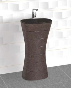 Lavabo de Pedestal de Cerámica Moderno Linum con Desagüe, Ecológico, para Uso Hospitalario, Lavamanos - Product Image 4