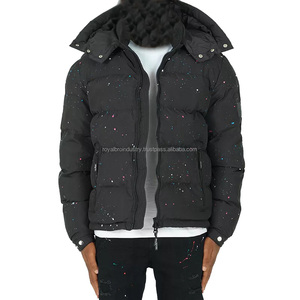 เสื้อแจ็คเก็ตพัฟเฟอร์ผู้ชายแบบกันน้ำ กันลม กลับด้านได้ พิมพ์ลายโลโก้ดีไซเนอร์ คุณภาพสูง ผลิตตามสั่ง สำหรับฤดูหนาว - Product Image 5