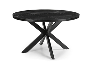 Folding <b>Dining</b> <b>Table</b> X leg Round Shape Black Home Furniture - Product Image 2