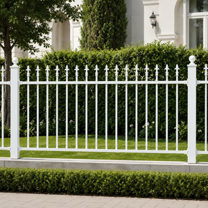 Panel de Cerca de Hierro Blanco de 6 Pies con Acabado con Recubrimiento en Polvo, Barandilla de Seguridad Clásica para Jardín, para Casa o Villa - Product Image 3