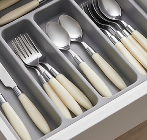 Modern Flatware Set With White Handles Silver Plated Stainless Steel <b>Knife</b> <b>Fork</b> Spoon Dishwasher Safe For Kitchenware - Product Image 3