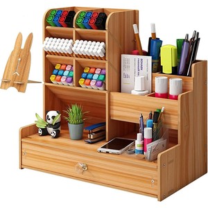 Organizador de Escritorio de Madera de Mango - Soporte para Lápices de Madera al por Mayor de la India - Product Image 1