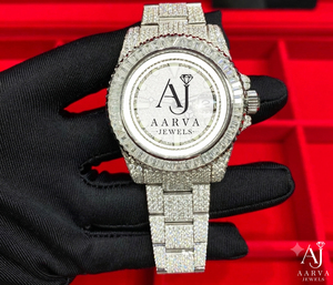 Reloj de Lujo Mecánico de Acero Inoxidable con Diamantes y Moissanita para Mujer - Product Image 1