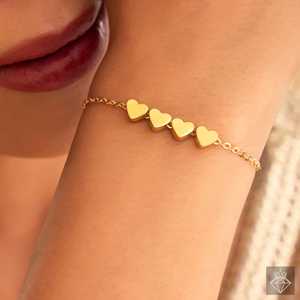 PRAO Elegant Heart <b>Charm</b> <b>Bracelet</b> Anti-Tarnish Fashion Jewelry - Product Image 3