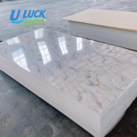 Panneaux muraux mats imperméables en PVC pour la décoration intérieure des villas et des hôtels, design moderne, installation facile