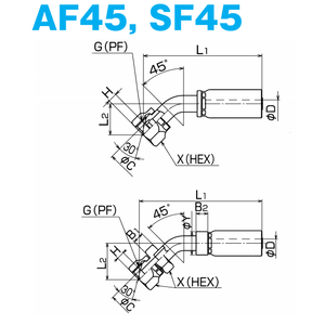 ข้อต่อท่อ AF45-G ของ Nitta สำหรับ N3130ข้อต่อเพลา3700 3130 3000 - Product Image 1