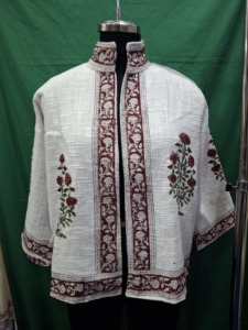 Elegant <b>Summer</b> <b>Jacket</b> Casual Festive <b>Jacket</b> Artisan Crafted Hand Block Print Floral Cotton <b>Jacket</b> for <b>Women</b> Handmade Indian - Product Image 5