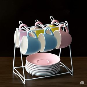 Estante Metálico de Doble Nivel para Tazas con Almacenamiento para Platos, Soporte Minimalista para Vajilla de Cocina, Diseño Apilable de Tipo Vertical - Product Image 1
