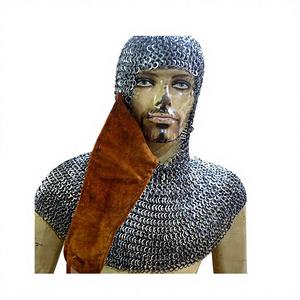 Capa de Malla Metálica Medieval de Acero Suave con Diseño en Zig-Zag y Anillo de Latón, Calidad Premium para Cosplay, Reenactamiento y Época Histórica - Product Image 4