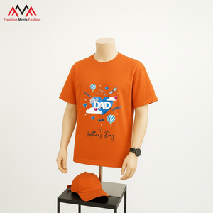 เสื้อยืดชายหาดผู้ชาย ผ้าฝ้าย 100% ปักลายรูปภาพ พิมพ์ลาย 300 กรัม สีส้ม สั่งซื้อได้ใน 64 จังหวัด - Product Image 5