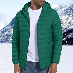 Veste d'hiver matelassée légère à capuche pour homme, pliable, idéale pour la randonnée, les voyages et le camping, fabriquée par l'usine OEM. - Product Image 4