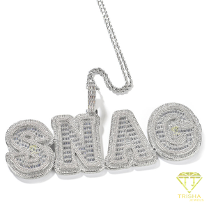 Hip Hop AKA Pendant Necklace For Men Iced Out Rhinestone Cuban <b>Chain</b> Gold Tone <b>Rapper</b> Style Streetwear Statement Jewelry - Product Image 2