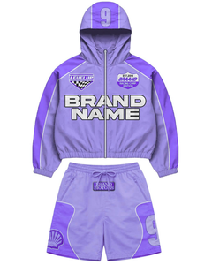 Custom High Quality Lightweight <b>Knitted</b> Hooded Windbreaker Nylon Men's Summer Sport Custom Print Breathable Windproof <b>Set</b> - Product Image 5