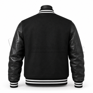 Chaqueta Varsity Personalizada con Cuerpo de Lana y Mangas de Cuero, Chaqueta Letterman, Fabricante de Marca Privada OEM - Product Image 2