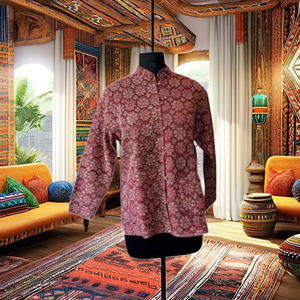 Veste ethnique matelassée imprimée à manches longues pour homme, en pur coton indien, réversible, imprimée à la main, style boutique - Product Image 3