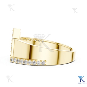 Anillo de Aniversario Clásico con Diamante Cultivado en Laboratorio, Oro Sólido, Diseño Vintage, Banda Pavé, Joyería Fina, Hecho a Medida para Mujer, Venta al Por Mayor - Product Image 3
