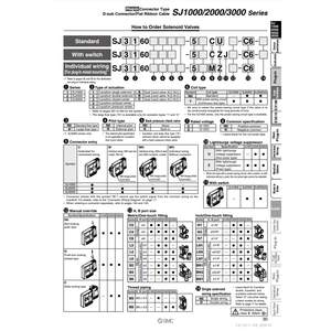 วาล์วโซลินอยด์นิวเมติก SMC วาล์วควบคุม SJ3260K-5CU-C6 - Product Image 1