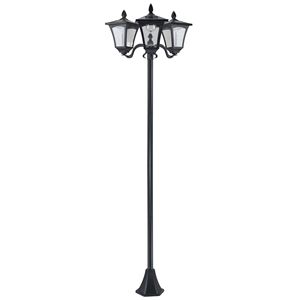 "Vintage Solar Led Lamp <b>Post</b> <b>Lights</b> for Outdoor Backyard Gardens & Driveways (IP54 3 Heads ABS Body)" - Product Image 1