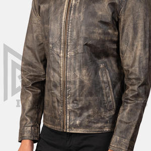 Veste en cuir pour homme, style classique vintage, veste de motard, durable, chaude, vêtements d'extérieur pour l'hiver, qualité d'exportation, fabricant - Product Image 6