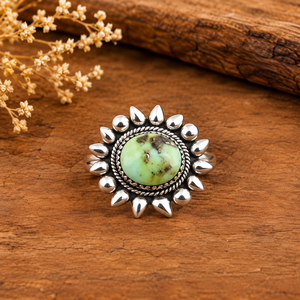 Anillo de Diseño con Gran Grupo de Turquesas Palomino, Hecho a Mano, Estilo Bohemio Occidental, Joyería con Piedras Preciosas, Anillo Ajustable de Moda - Product Image 4