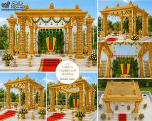 Mandap tradicional estilo templo para la grandiosa celebración de bodas en el sur de la India, Mandap Tirupati Balaji para bodas hindúes tradicionales - Product Image 6