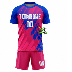 Maillot de football personnalisé Vantex Sports, 100% polyester, séchage rapide, violet et gris, design à deux tons, manches courtes, uniforme d'équipe, numéro 00 - Product Image 5