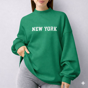 Sweat-shirt tricoté oversize à col montant pour femme – Pull d'hiver chaud, respirant, séchage rapide, toucher doux, coupe ample, haut décontracté - Product Image 3