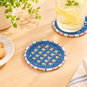 Wholesale Macrame <b>Drink</b> <b>Coasters</b> Customization Colorful Eco-friendly Non Slip Heat Resistant Waterproof <b>Coaster</b> - Product Image 1